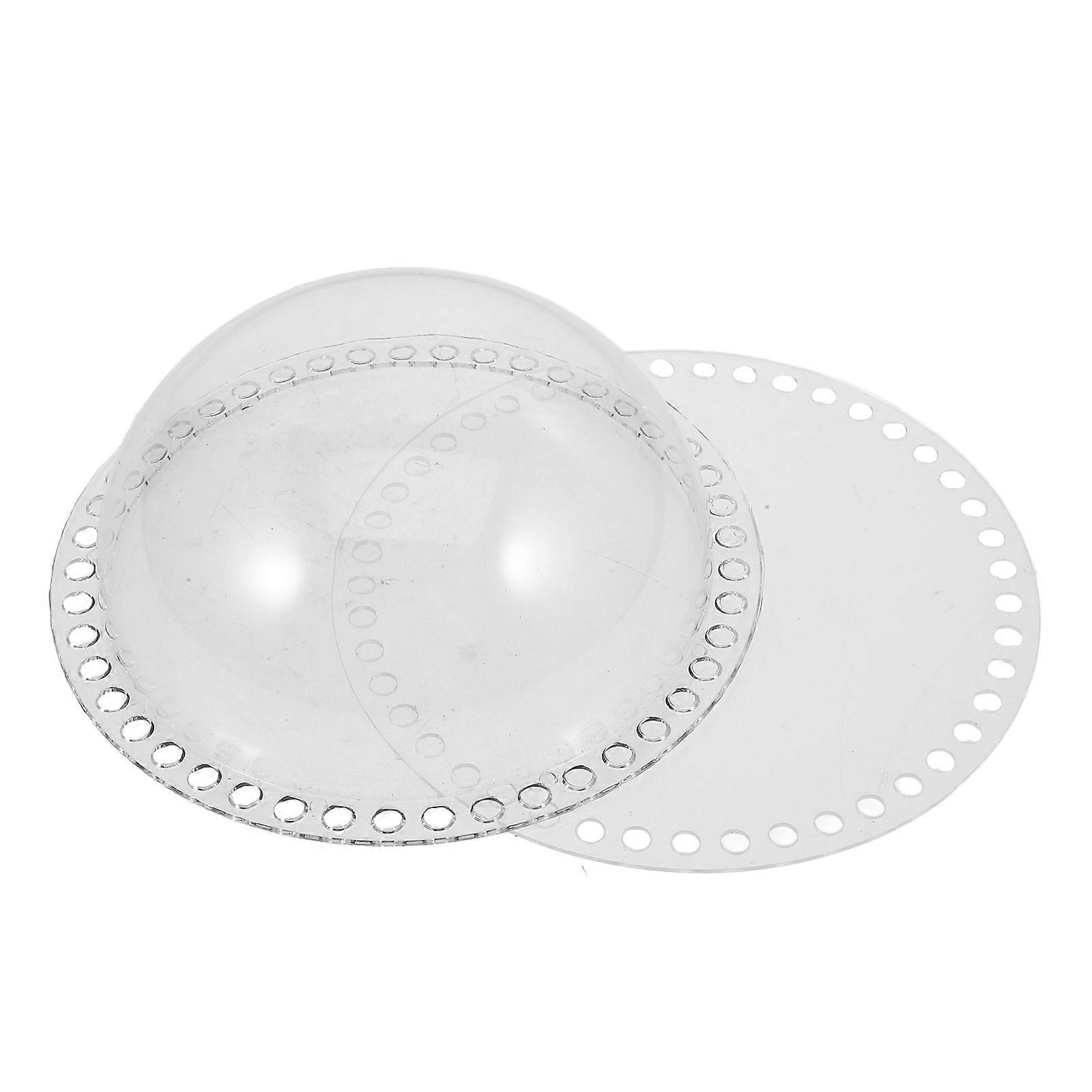 4Sets Transparent Acrylic DIY Bag Dome Cover Hemispherical