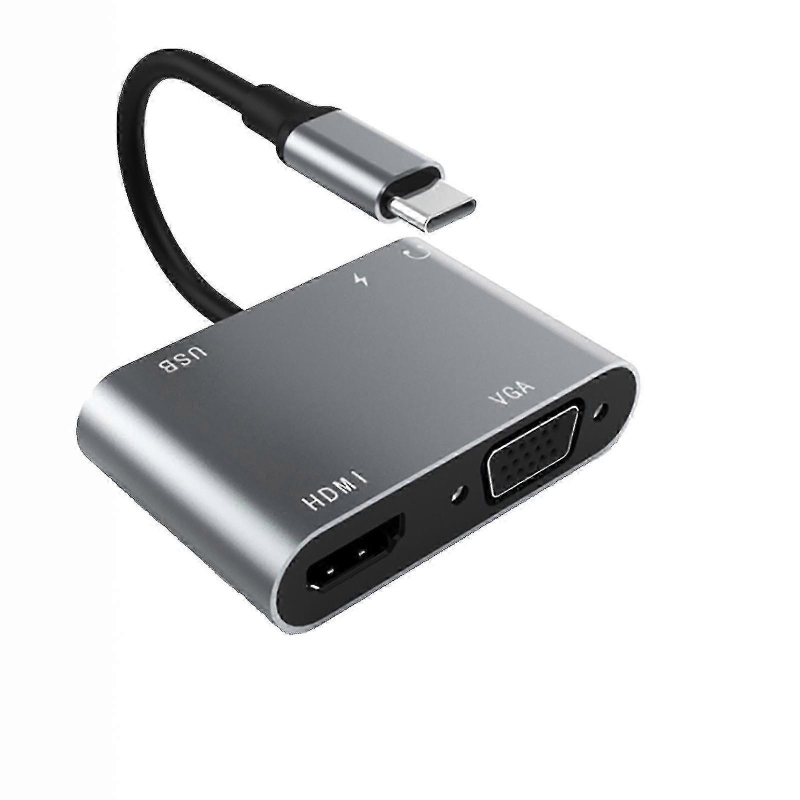 Type-C to HDMI 5-in-1 with Audio for All Laptop Docking Stations