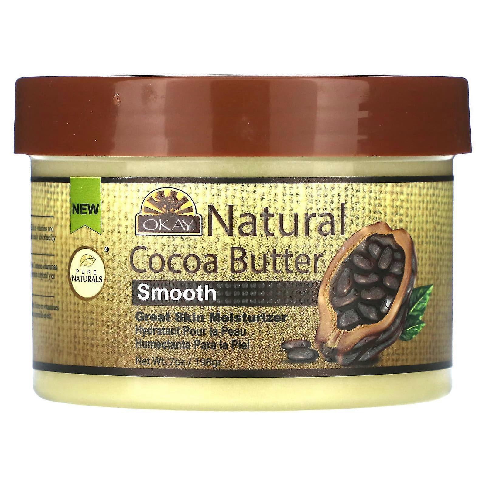 Natural Cocoa Butter, Smooth, 7 oz (198 g)