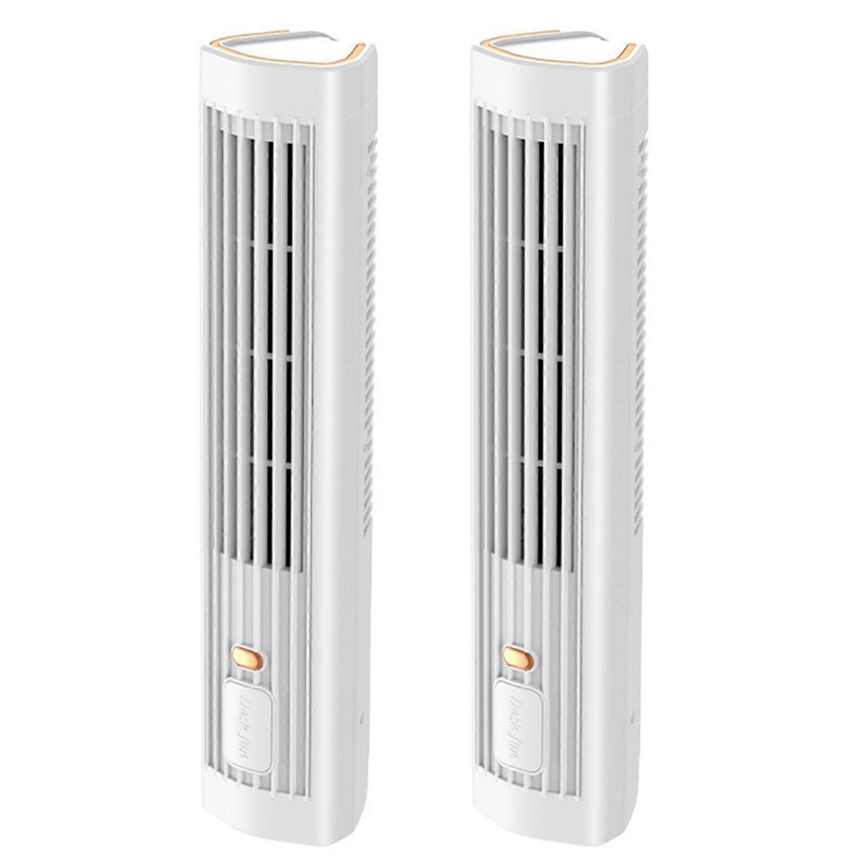 2X Automatic Remote Air Conditioner, USB Personal Air Conditioner Mini Conditioner with 3-Speed Electric Fan White