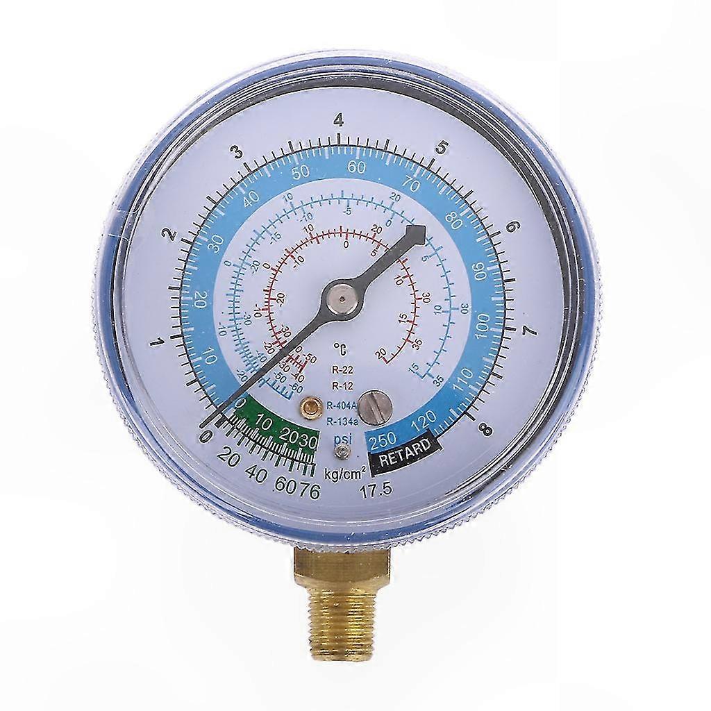 Blue Low Pressure Gauge for R404 R134A R22 Refrigerants, PSI and KPA Measurement Tool