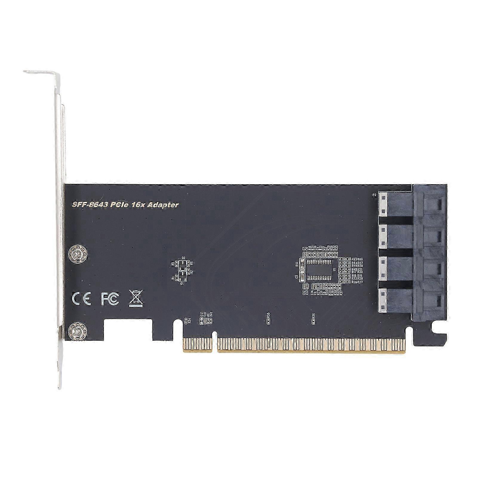 PCIE to U.2 Computer High Speed Data Transfer PCIE3.0x16 4 Port SFF 8643 Adapter Card for PC