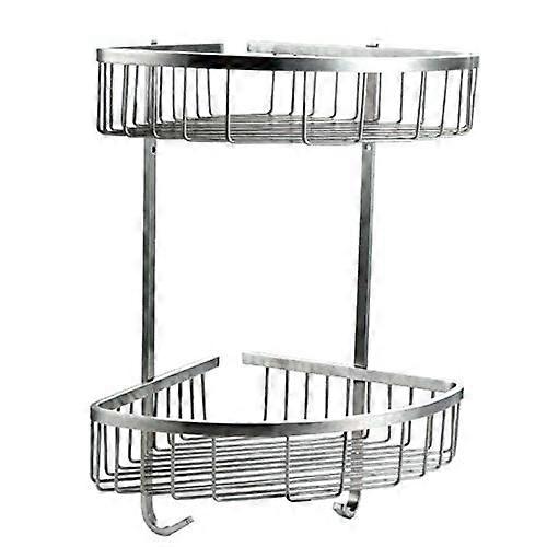 2 Tier Shower Caddy RustResistant Bathroom Storage Shelf Basket Rack