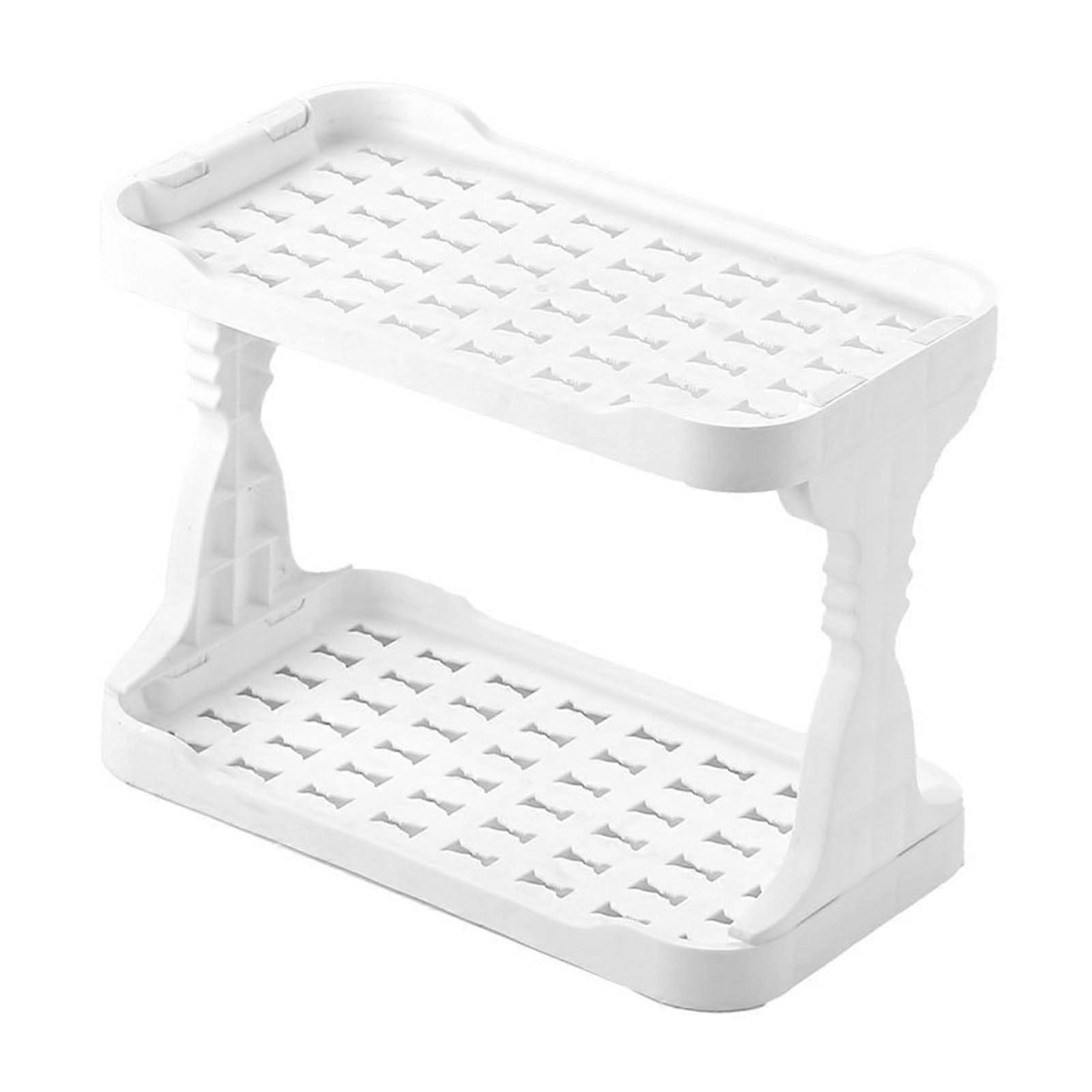 Double Layer Organizers Desktop Rack, TwoTier Storage Shelf For Kitchen And Bathroom