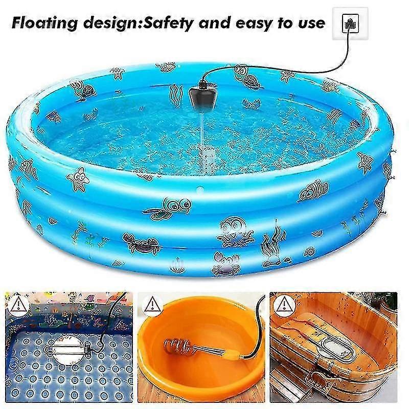 2500w Immersion Heater, Pool Heater Automatic Timer, Safe Pool Heating Immersion Heater,perfect For stcyv