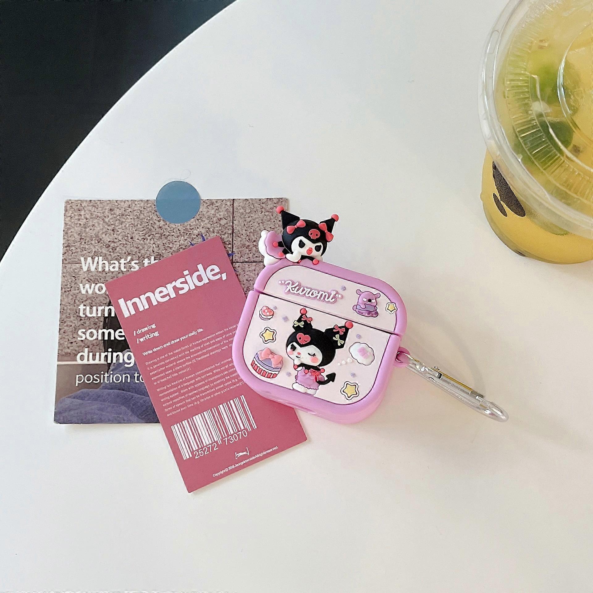 Compatible with AirPods Case 3D Kuromi Pochacco Design, Silicone Cover for Compatible with AirPods Pro 2, 1/2/3