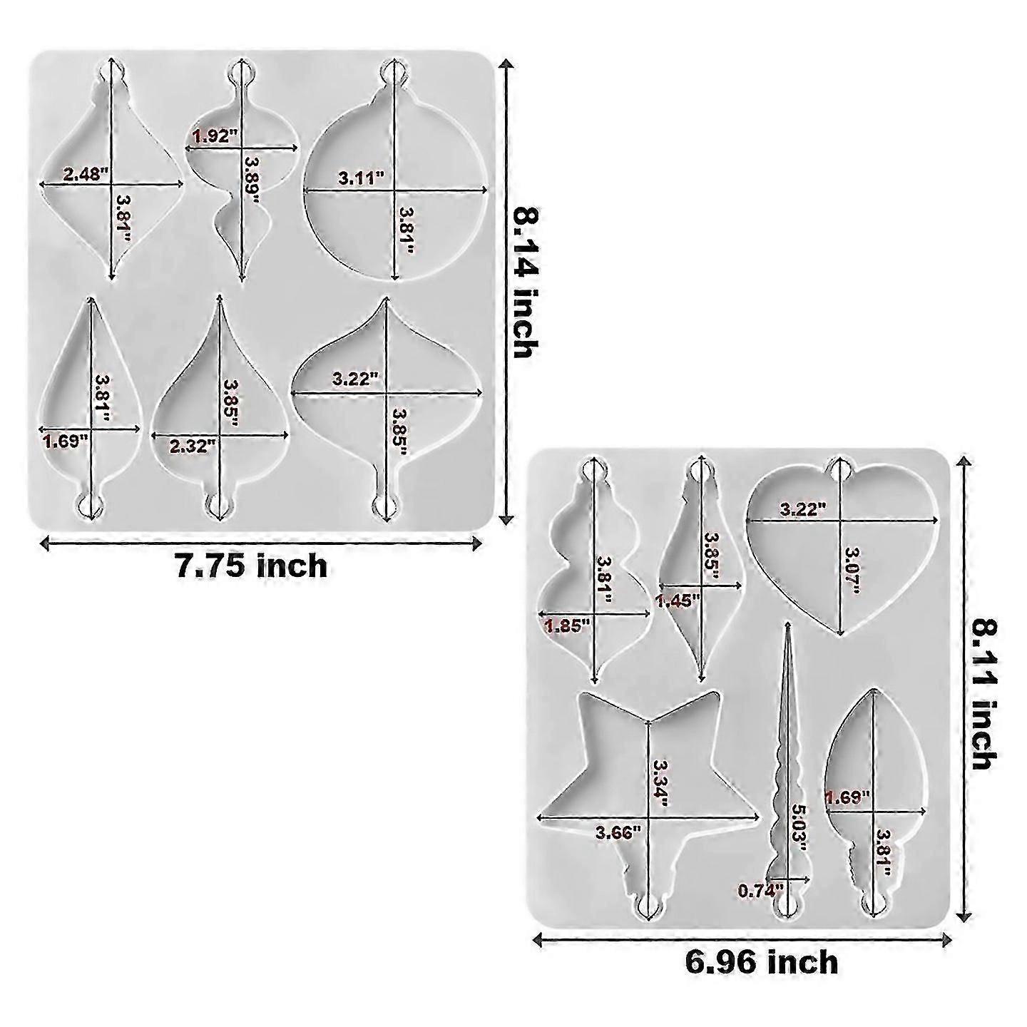 For Christmas Ornament Molds For Resin Bauble Silicone Molds