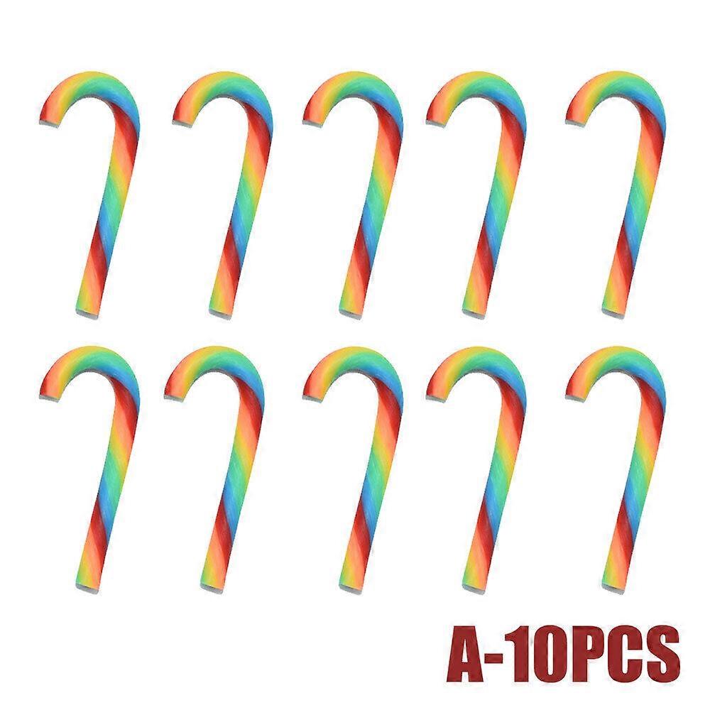 10pcs Mini Cute Candy Cane Christmas Decorations DIY Crafts Making Accessories