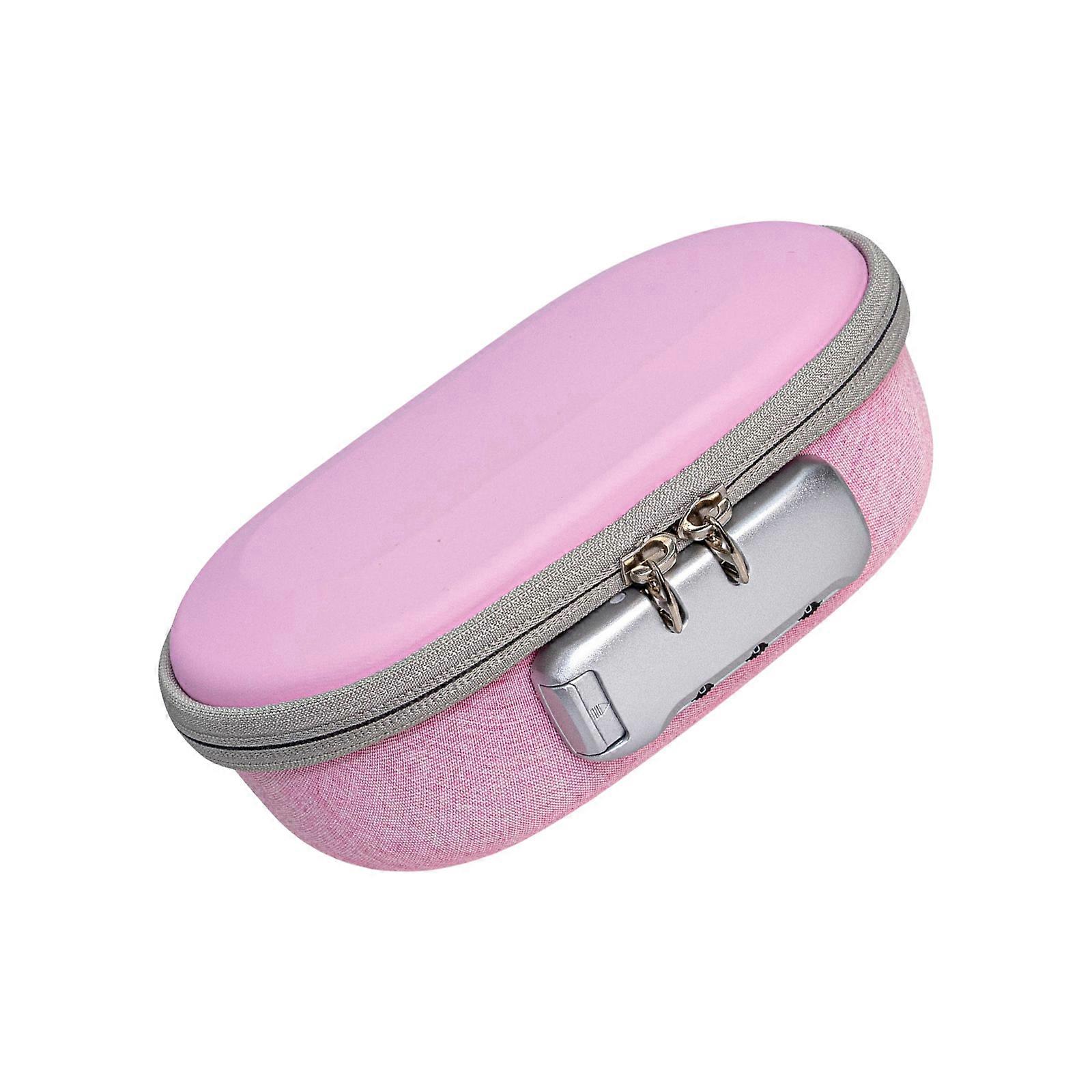 Travel Friendly Security Storage Box with Combination Locks Waterproof Case Small Lockable Pouch Large for Valuables  Pink