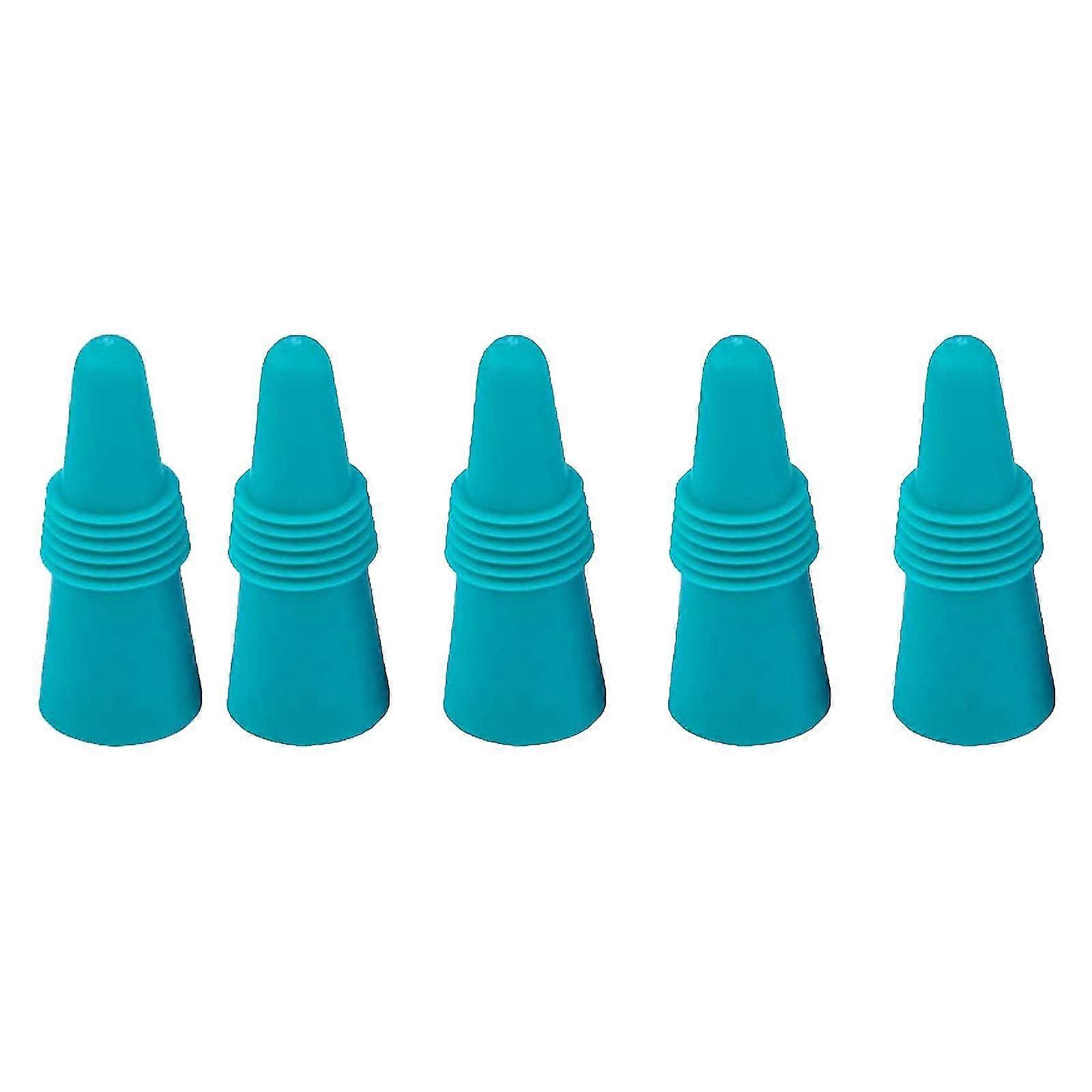 5 st återanvändbara silikonproppar för vinflaskor, dryckesflaskproppar, vinproppar