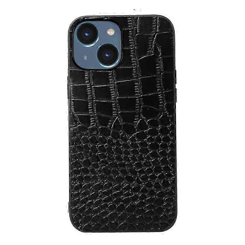 Crocodile Top Layer Cowhide Leather Case For iPhone 14