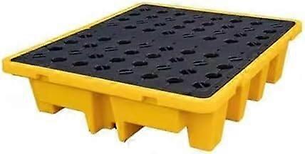 Spill Containment Trays Modular System With Drainage NonLeakage Yellow 130 X 110 X 30 CM