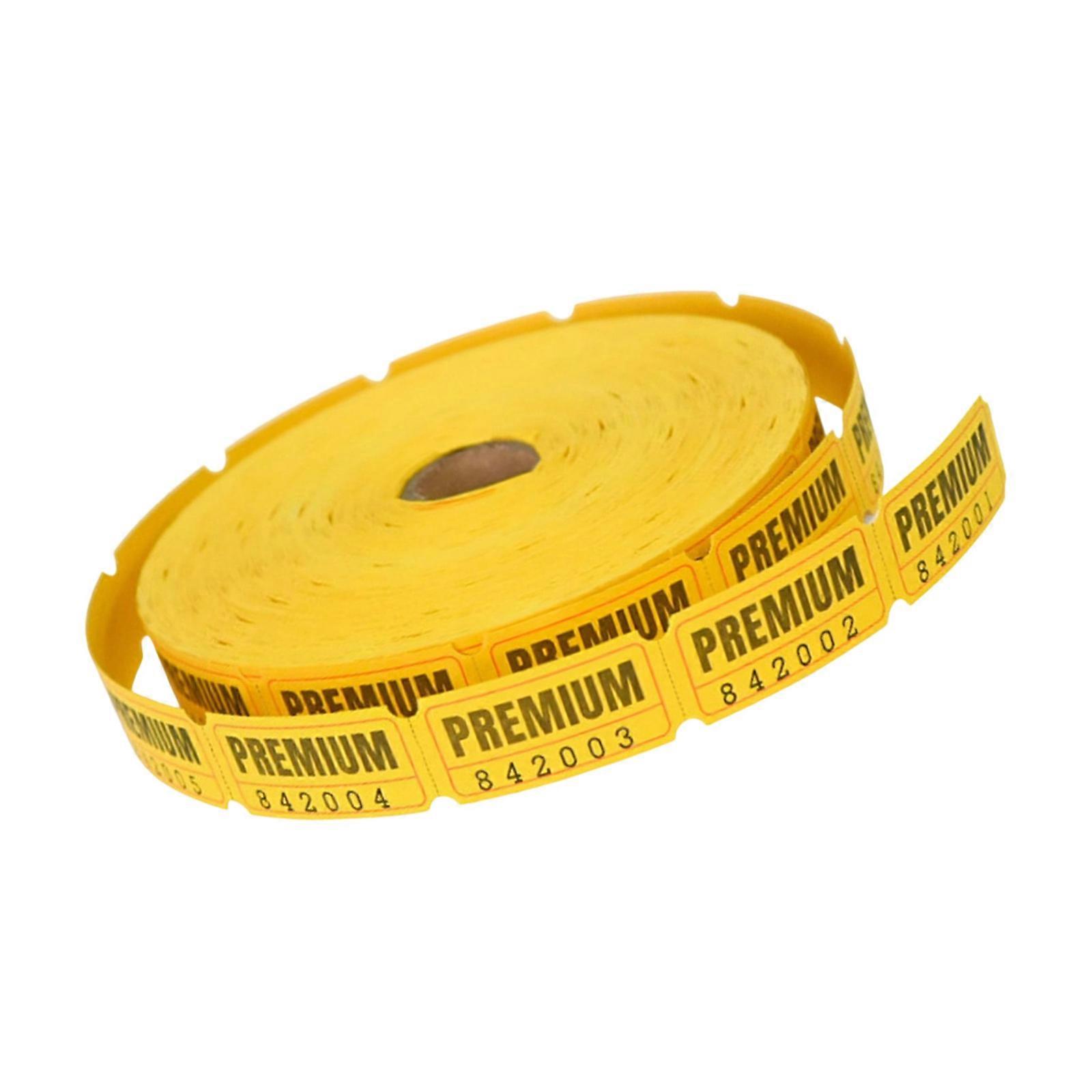 Event Tickets On Convenient Roll Design Tokens Rolls Printer Friendly For School Activities And Trade Shows  Yellow