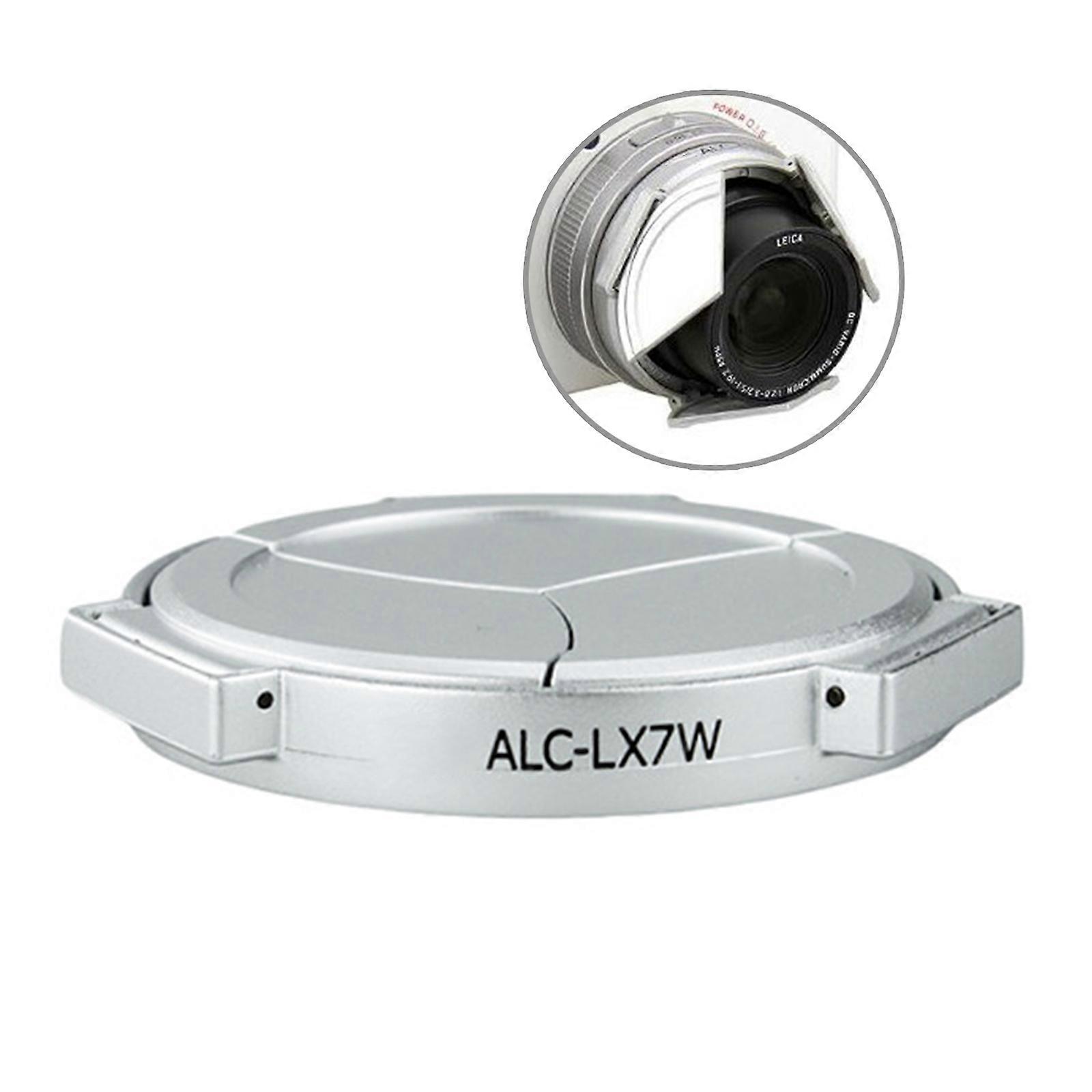 ALC LX7 Camera Auto Lens Caps for  DMC-LX7/Leica D-Lux6 Self-Retaining Automatic Lens Protector Black Silver  Silver