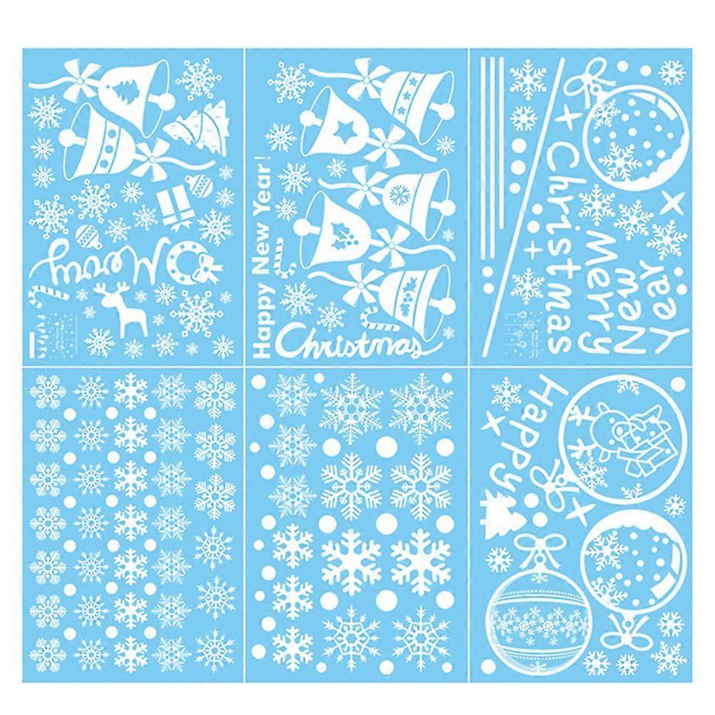 1 Set Snowflake Window Electrostatic Sticker Christmas Stickers Home Decals