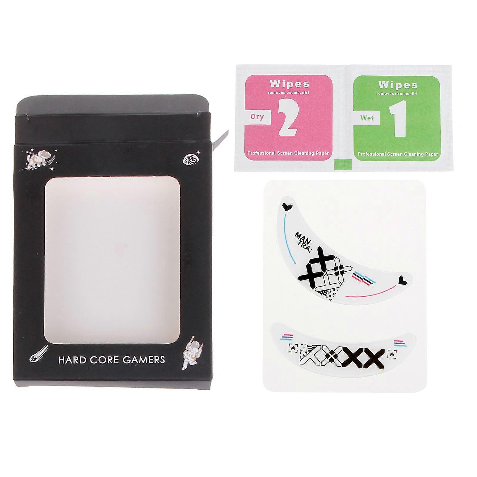 1Set Professional Glass Mouse Skates Stickers Mouse Feet Pad Glides Rounded Curve Edge for VGN Dragonfly F1/Pro/Pro Max Multicolor