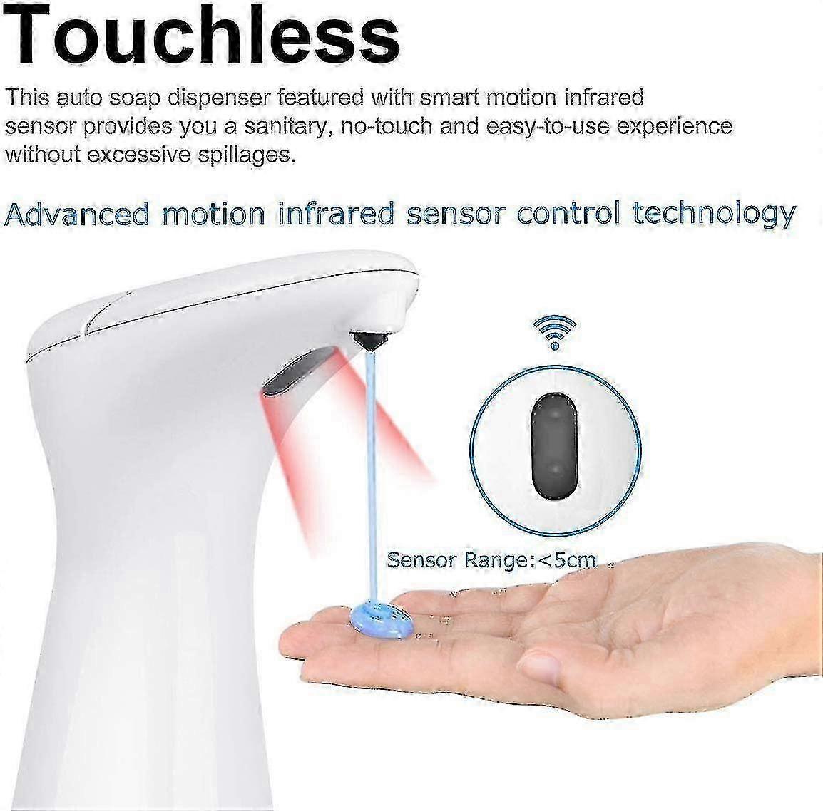 200ml Automatic Soap Dispenser Hand Free Infrared Motion Sensor Liquid Dish