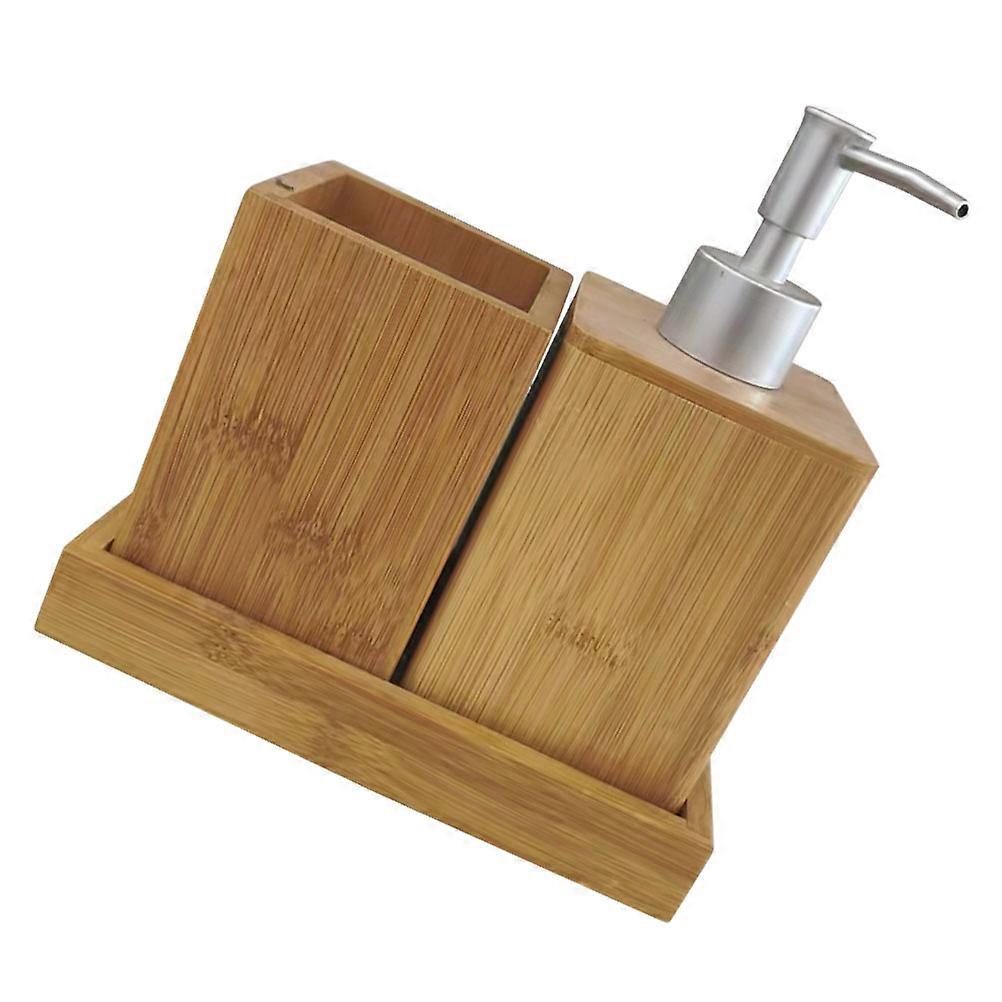 Bamboo Bathroom Accessories Set for Daily Use 1Set Included