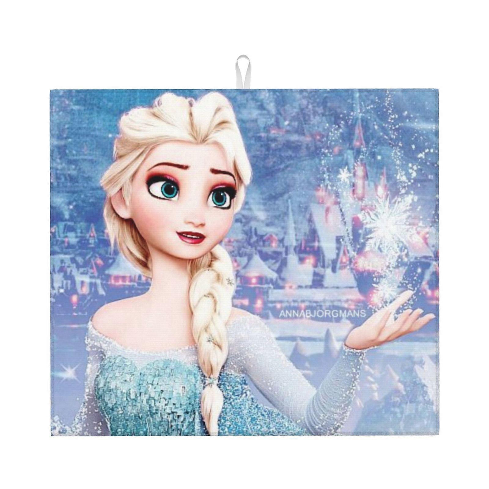 Frozen Dish Drying Mat For Kitchen Counter, Microfiber Dish Mat, Fast Absorbent Draining Pad