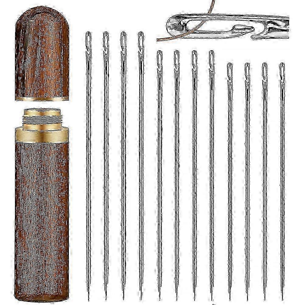 m Self-Threading Needles,Sewing Needles for Hand Sewing,for the Elderly,Easy Side Threading Stitching