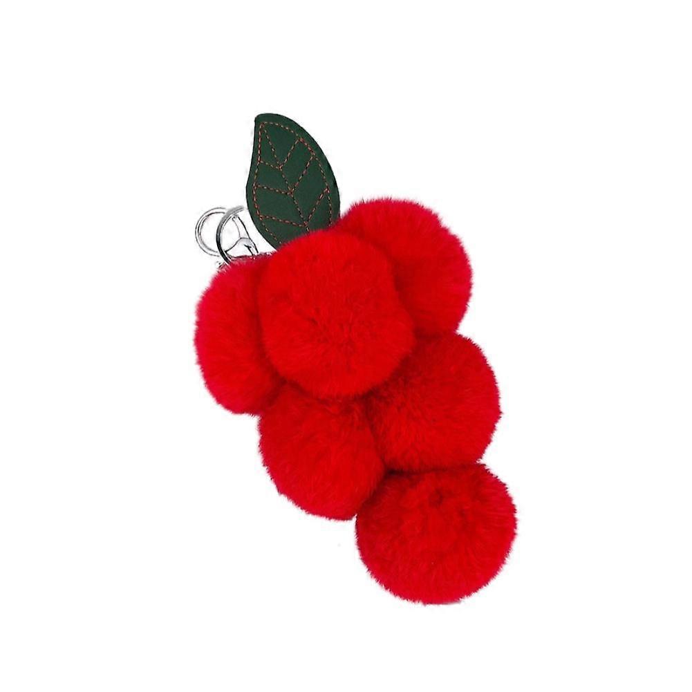 Plush Grape Keychain Pendant Soft Multi Color Grapes Charm For Bags Keys Gift