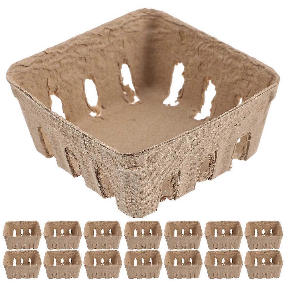 25Pcs Corrugated Paper Fruit Tray Berry Fruit Basket Designed For Orchard Use With Multipurpose Storage Feature