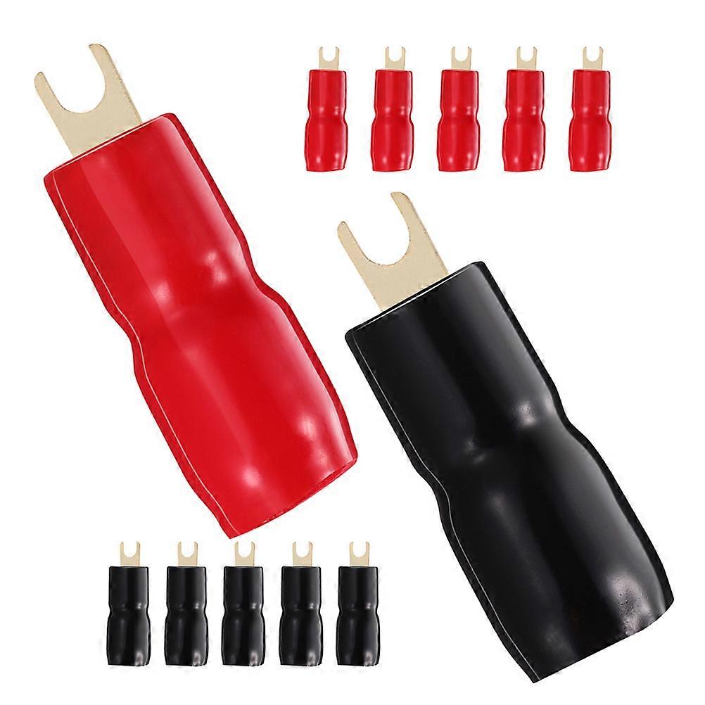 Electrical Fork Connectors 6Pairs Assorted Color For Car Audio Upgrade Design And Color Coded Polarity