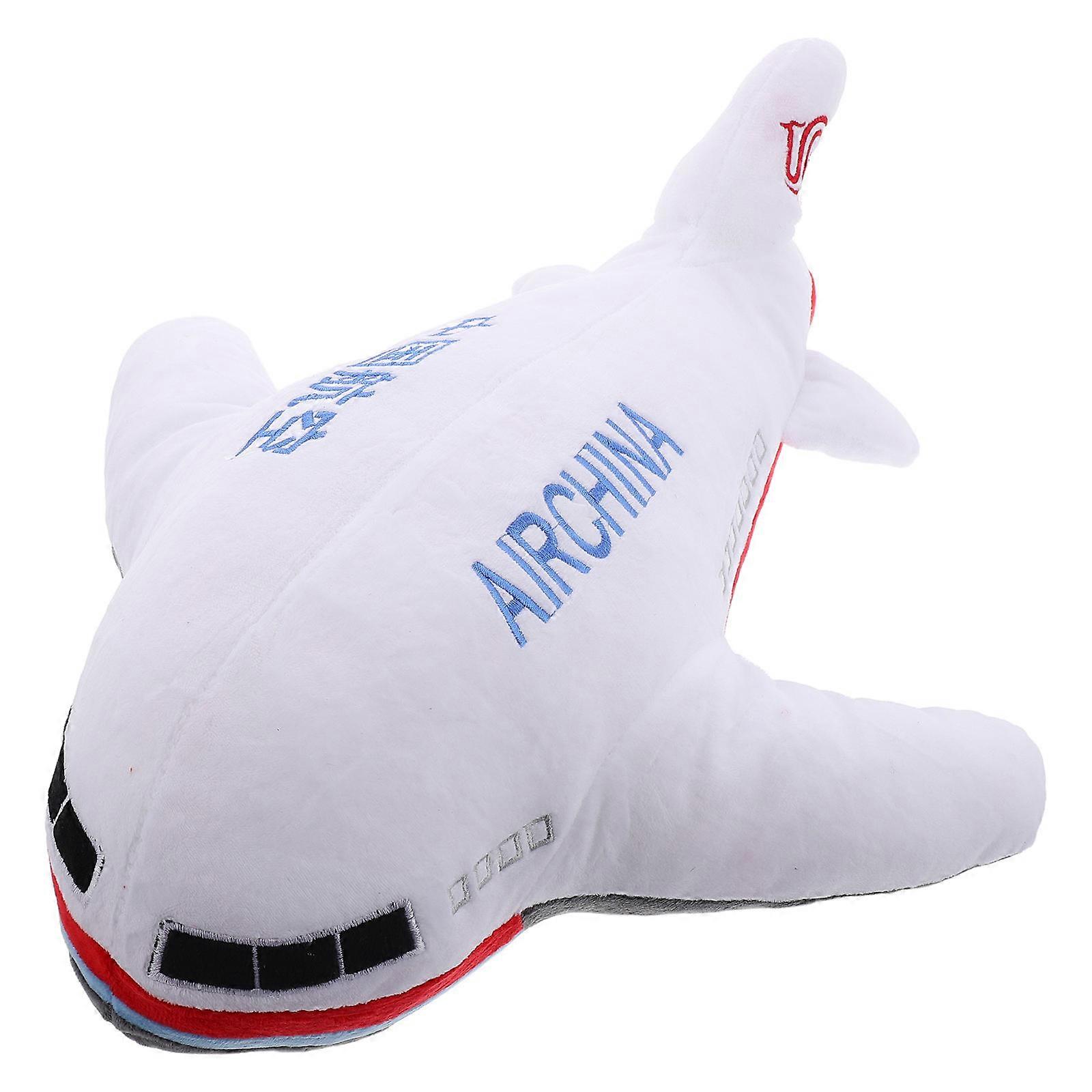 White Plush Aircraft Toy for Travel Use 1 Piece Plush Plane