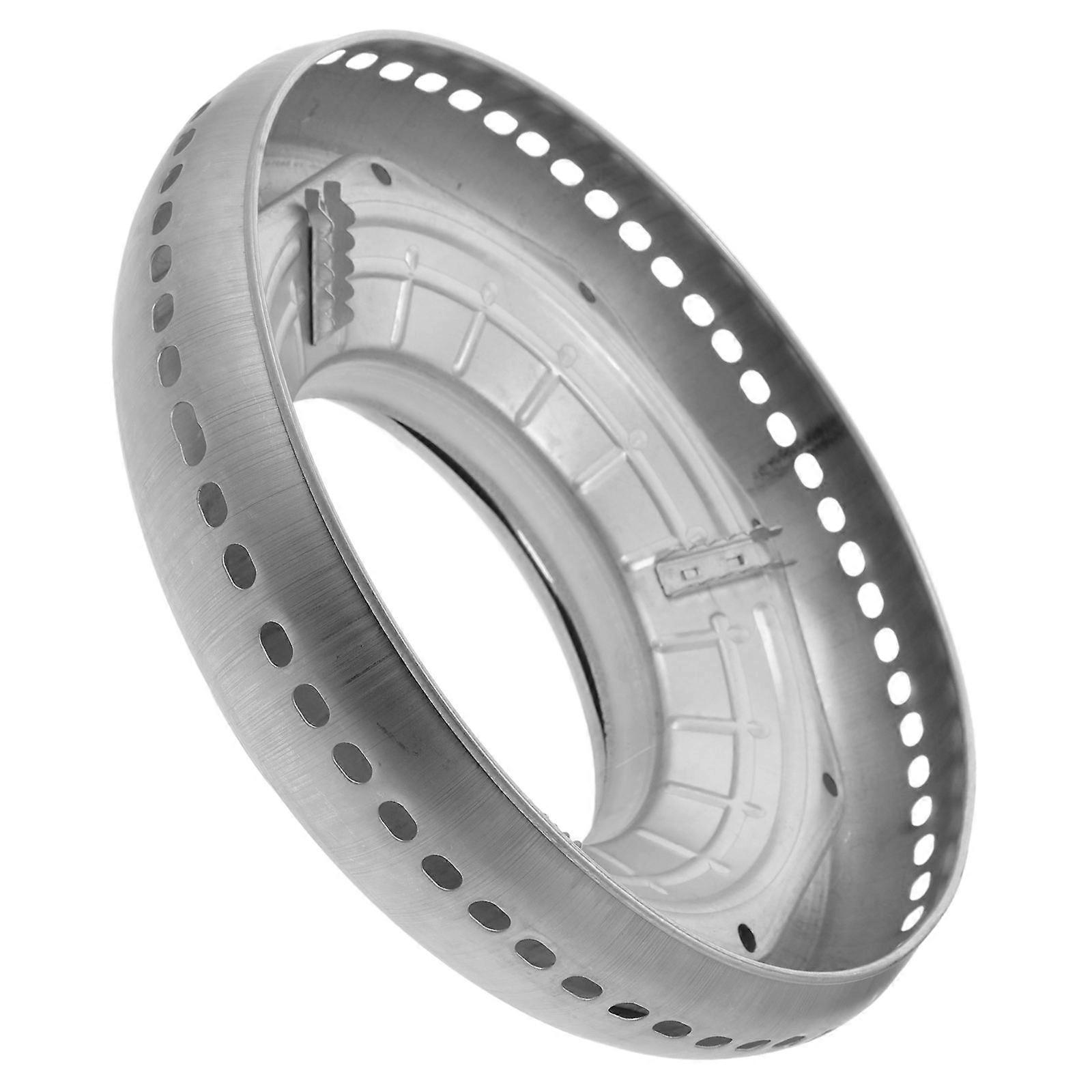 Gas Stove Windshield Ring Double Layer Windproof Guard for Kitchen Iron Silver Enhances Combustion Efficiency 70 characters