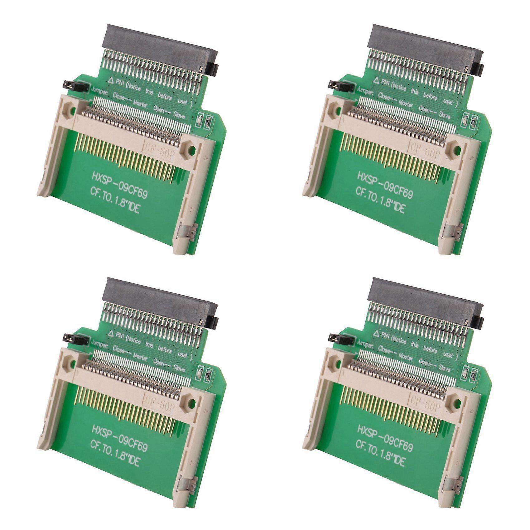 4X Cf Merory Card Compact Flash to 50Pin 1.8 inch Ide Hard Drive Ssd Adapter