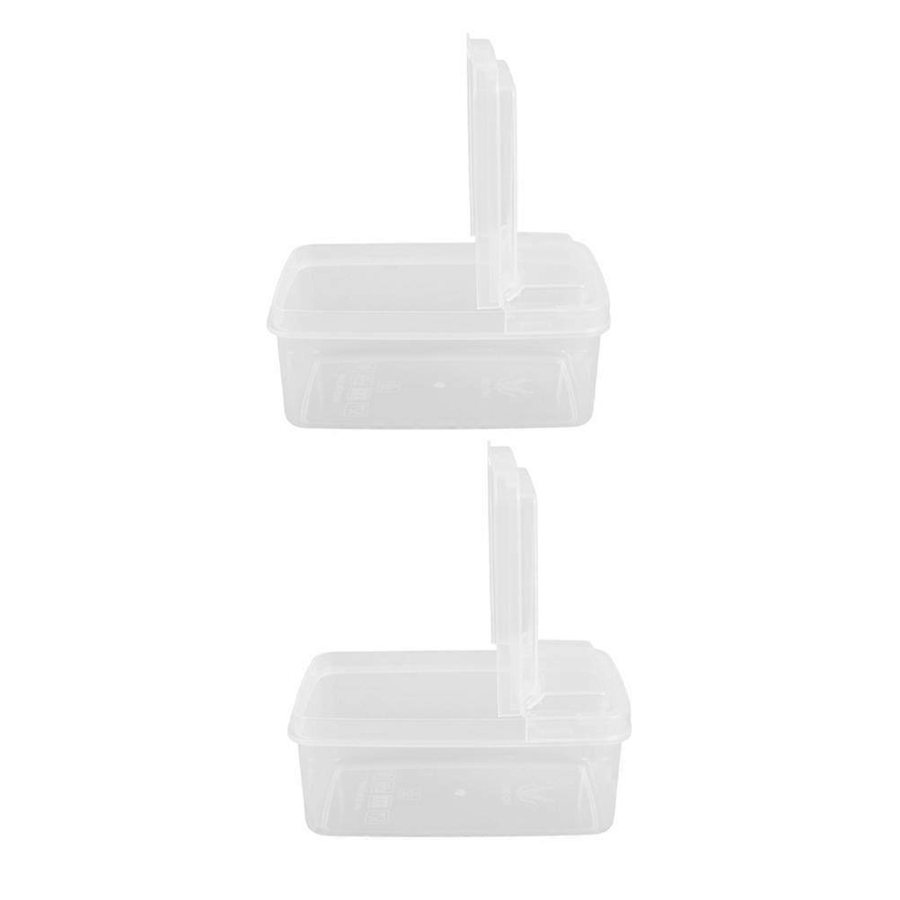 Fridge Organization Cheese Storage Container 2Pcs Sealed Freshness Transparent Design For Keeping Cheese Slices Fresh In Kitchen