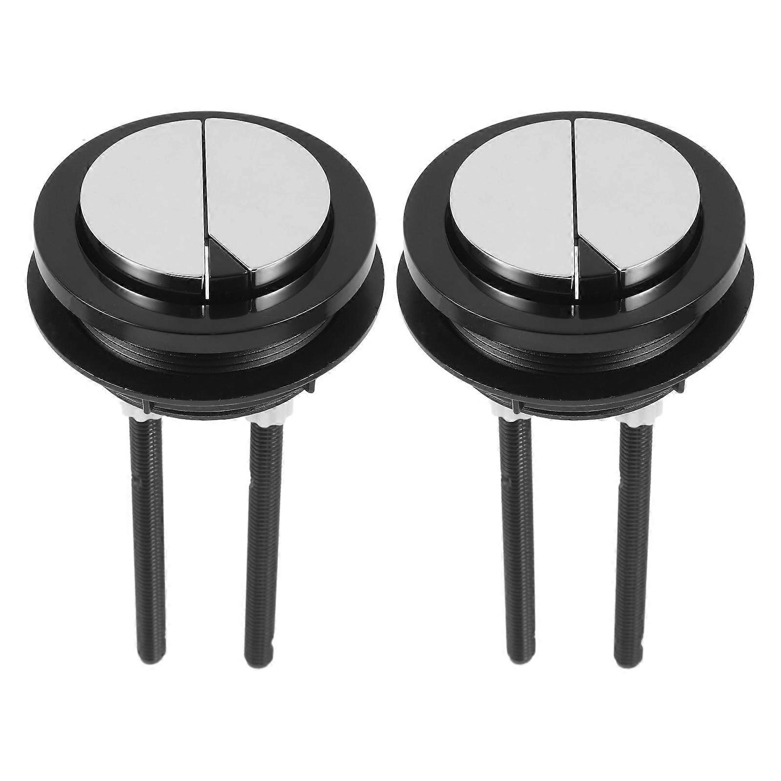 5.8X6.8Cm Rectangular Dual Flush Toilet Button Designed For Toilet Fixtures With Multi-Layer Electroplating 6Pcs