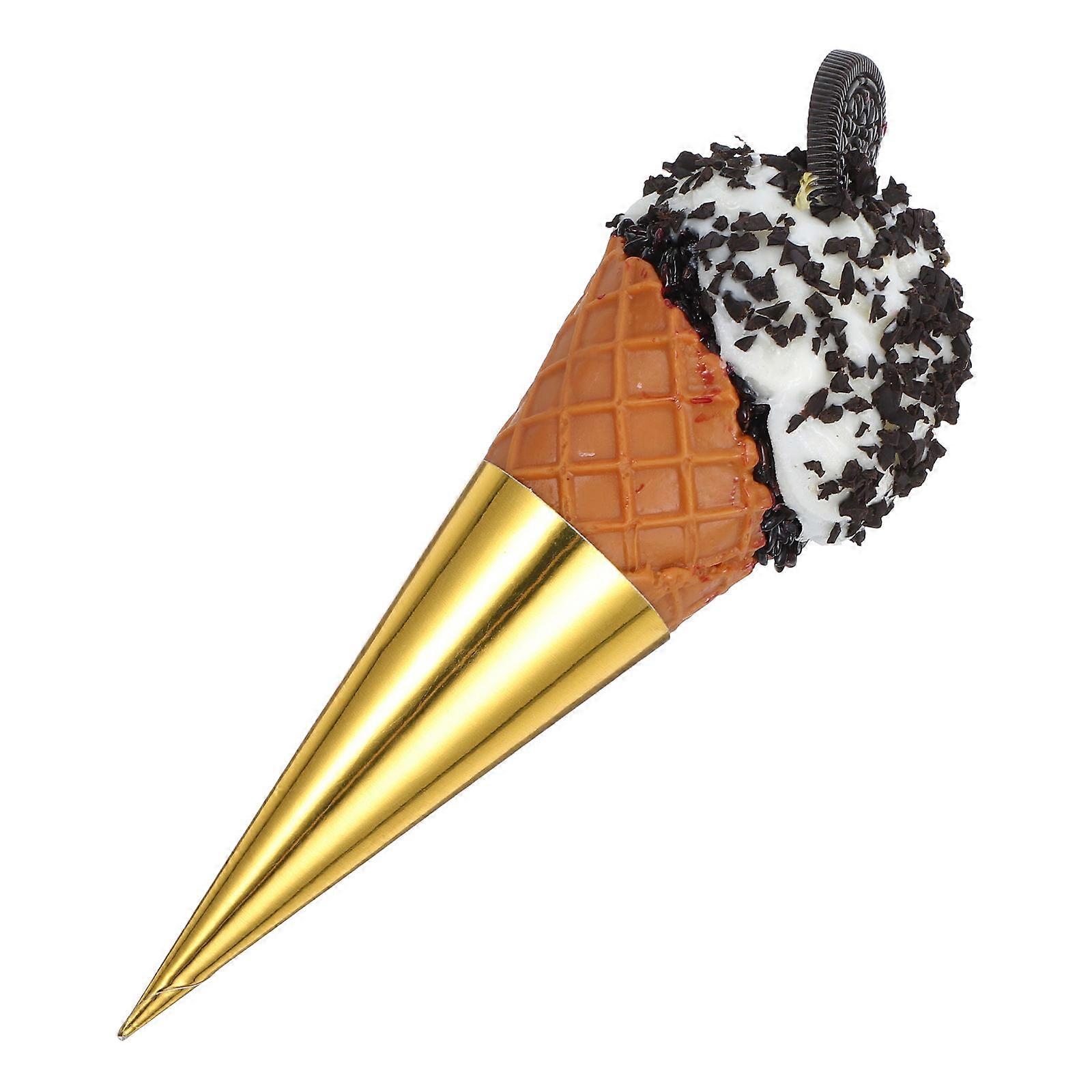 Artificial Ice Cream Cone Prop for Decoration Lightweight PVC Material