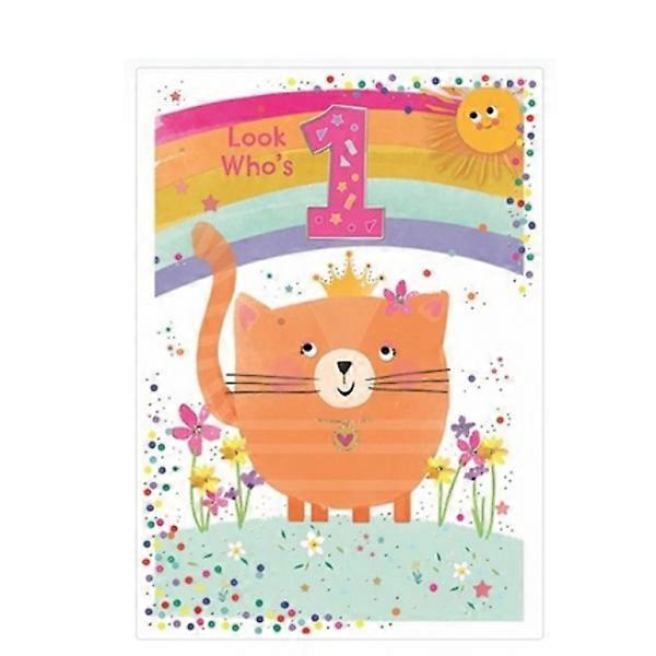 Simon Elvin Cat 1st Birthday Greetings Card (Pack of 6)