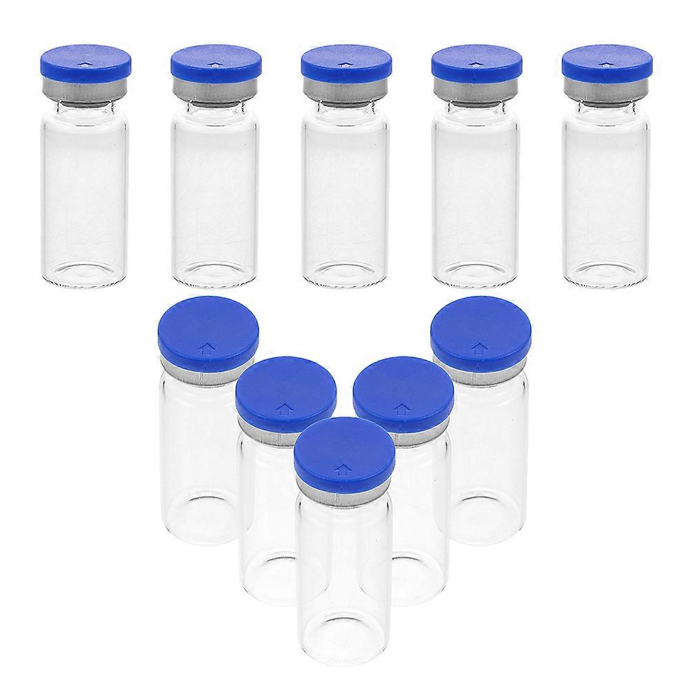 Glass Bottle Clear Vials for Essential Oil Storage with 10Pcs Caps