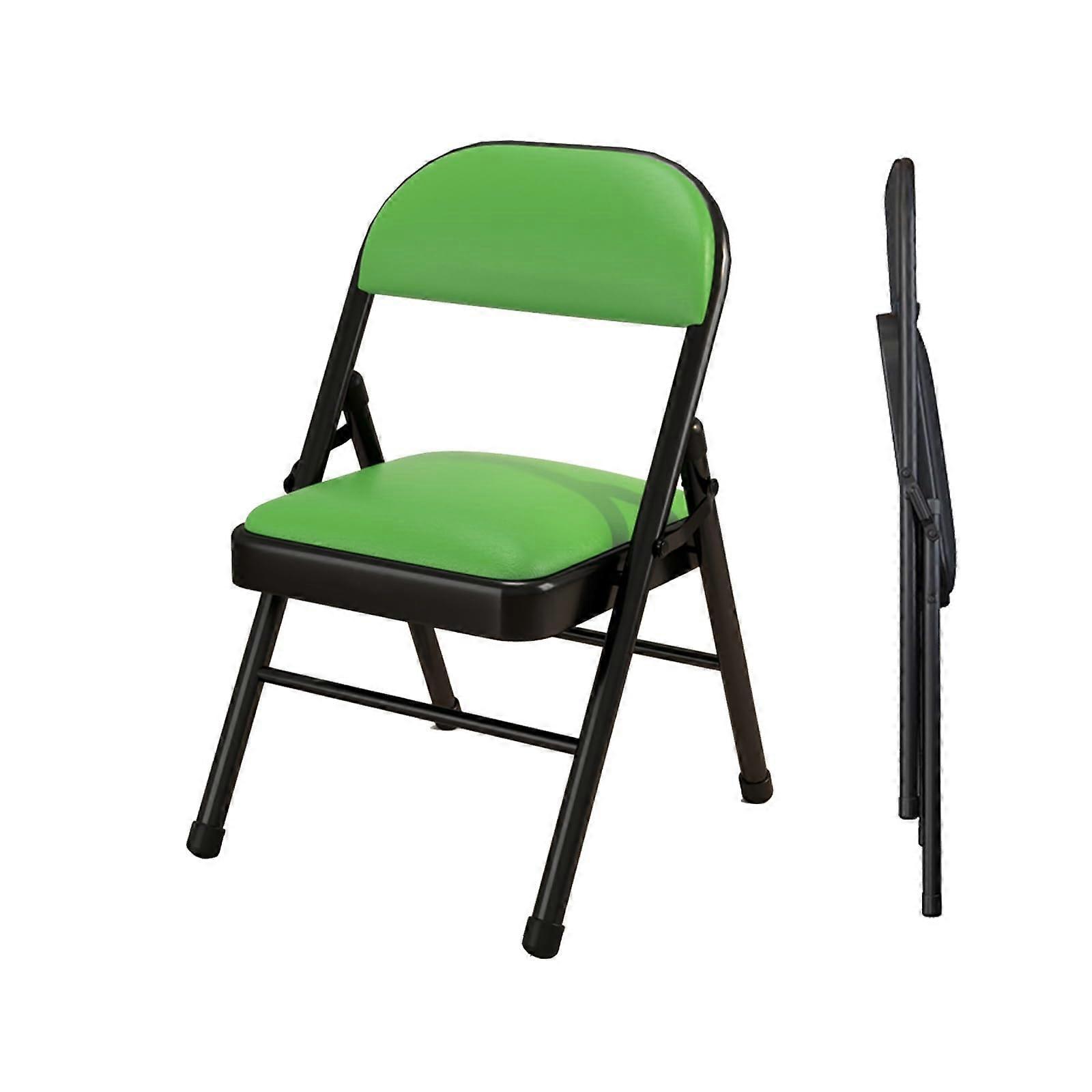 Folding Chair 1Pack Black Open Back Stackable Seat with Footrest for Office Lobby Guest 42cm