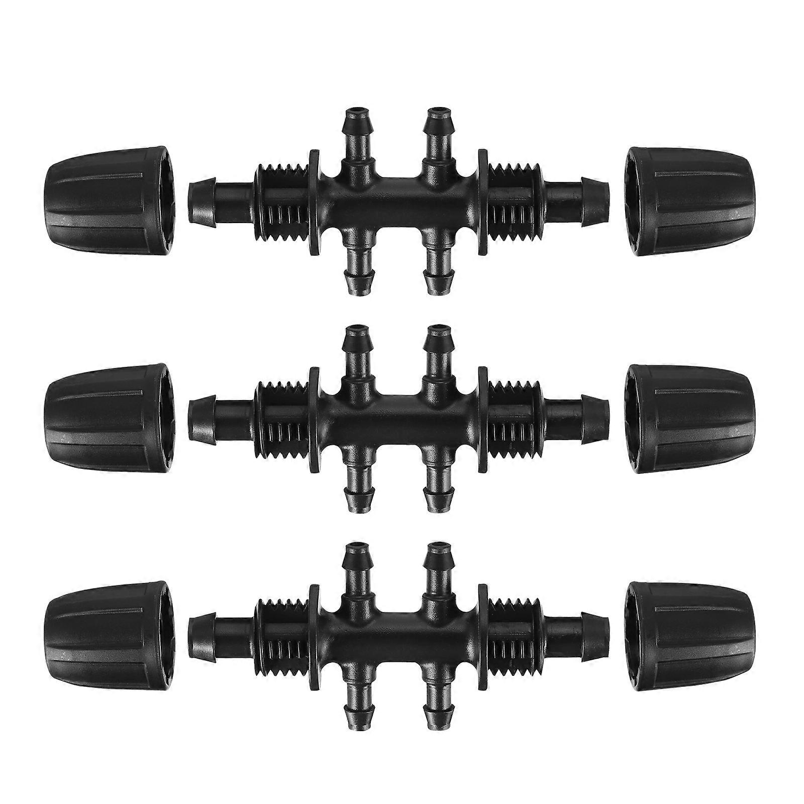 Connector 6 Ways Pipe Joint Adapter for Irrigation 2Sets 20 Pieces