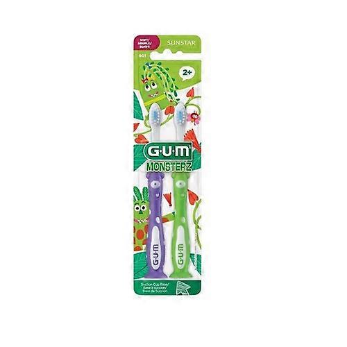 Gum Kid's 2 Plus Toothbrush Soft Bristles, 2 Count