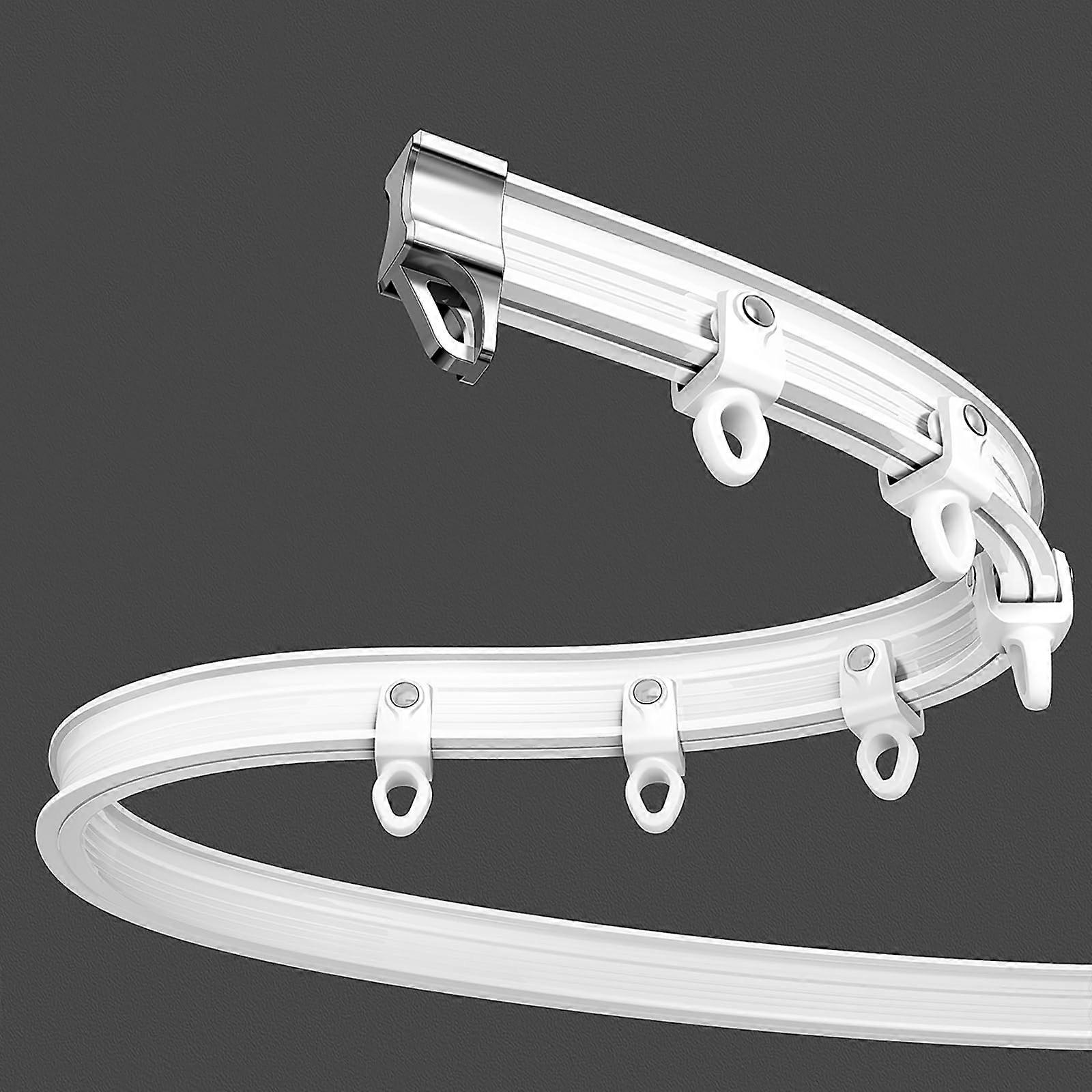 Ceiling Mounted Curtain Track 4m Flexible Bendable Rail for Room Divider or Shower with Curved Design