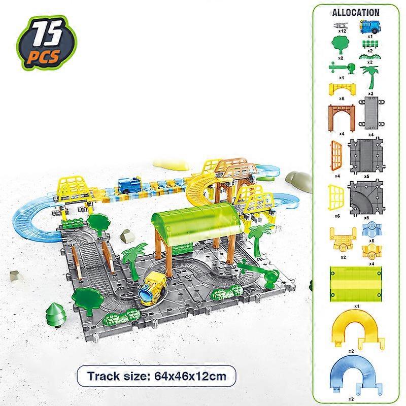 Train de piste ��lectrique Transparent, jouet de Train de voiture, Puzzle, piste �� assembler, jouets ��ducatifs pour enfants, cadeaux d'annive