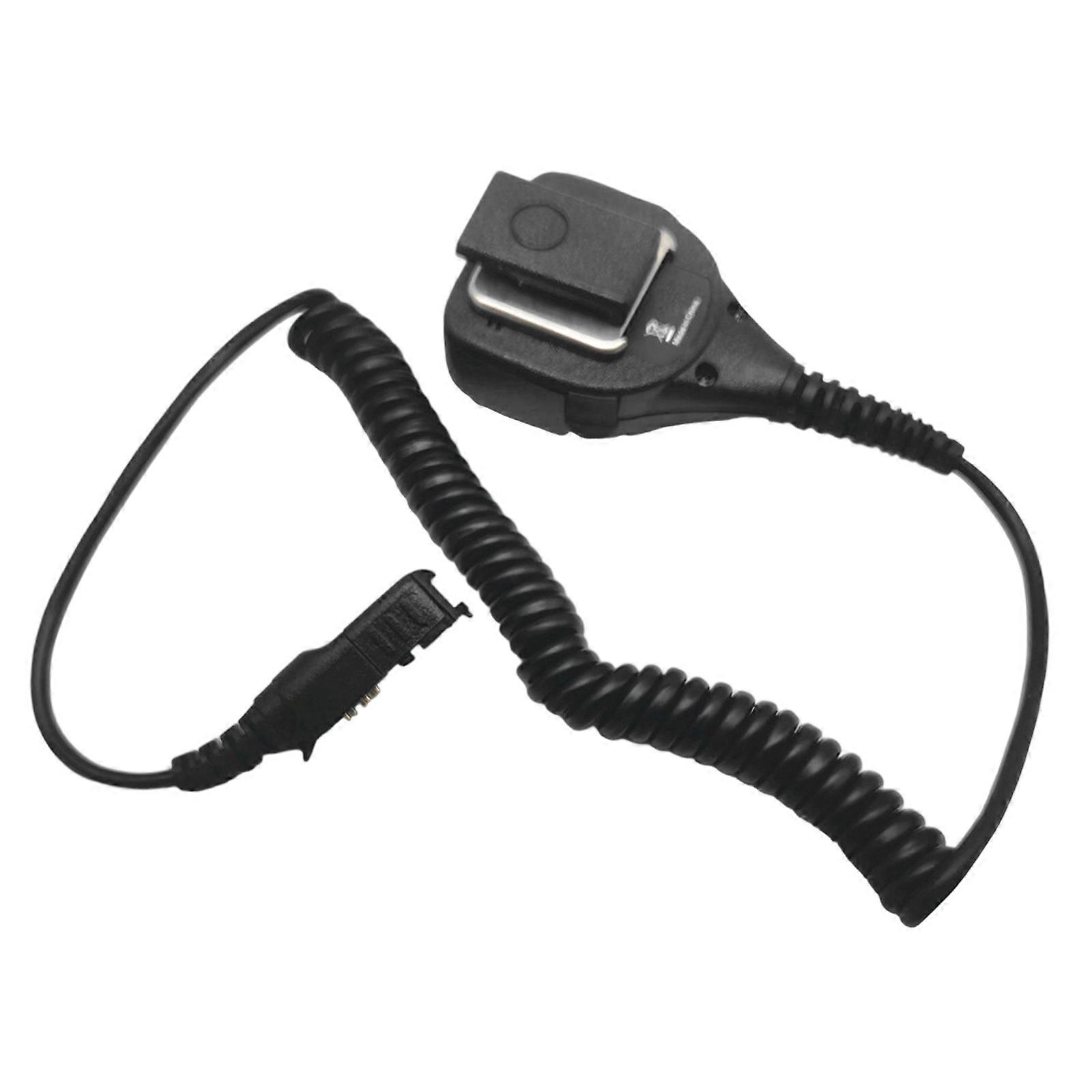 Shockproof Remote Microphone Speaker With Adjustable Clip And Corrosion Resistant Connector For Harsh Work Environment Multicolor