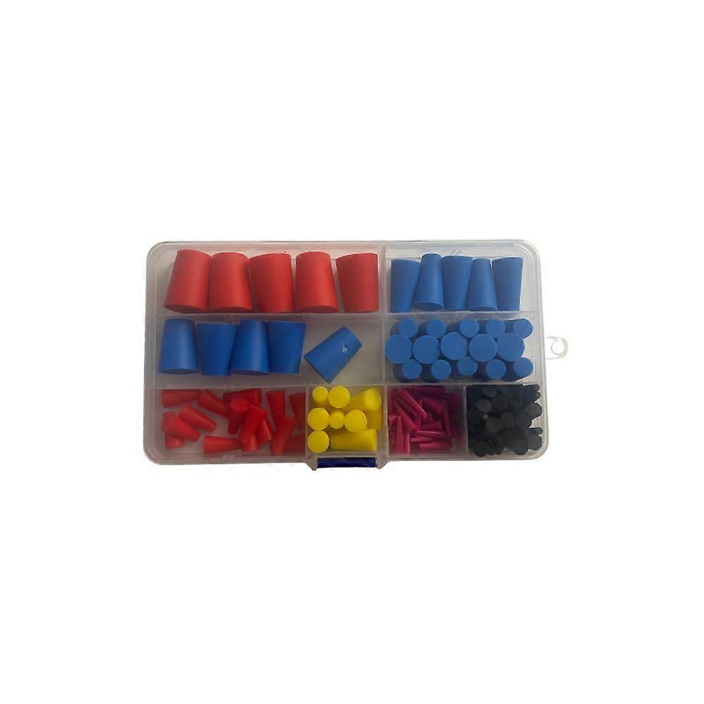 120 Piece  Temperature Resistant Silicone Rubber Tapered Plug Set for Powder Coating