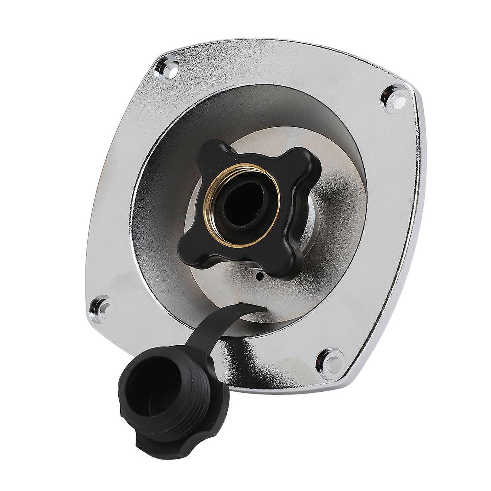 RV City Water Inlet Connector with Check Valve for Motorhome Campervan Yacht Quick Installation Electroplated