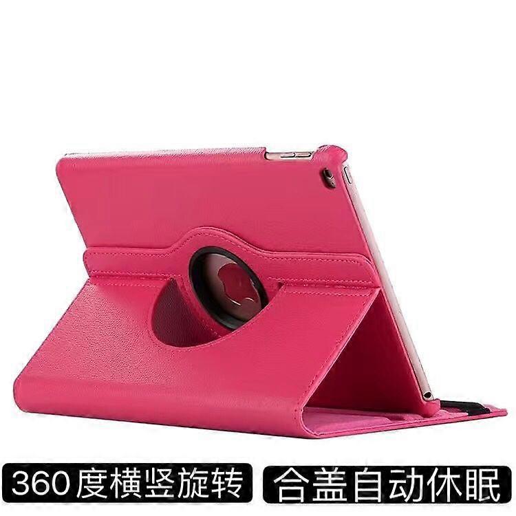 Stylish Case For Ipad Pro 9.7 Inch Rose Red Lychee Pattern Rotating