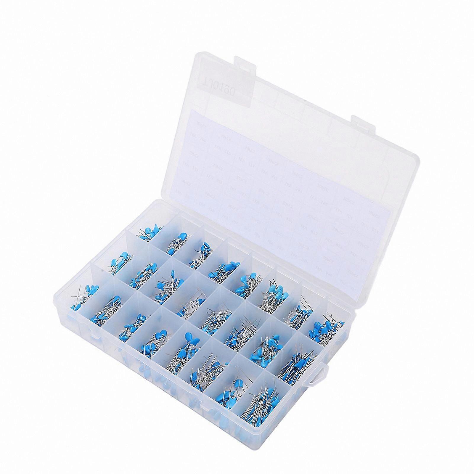 High Voltage Ceramic Capacitor Assortment Kit, 700 Pieces 1KV 24 Values for Electronics Projects