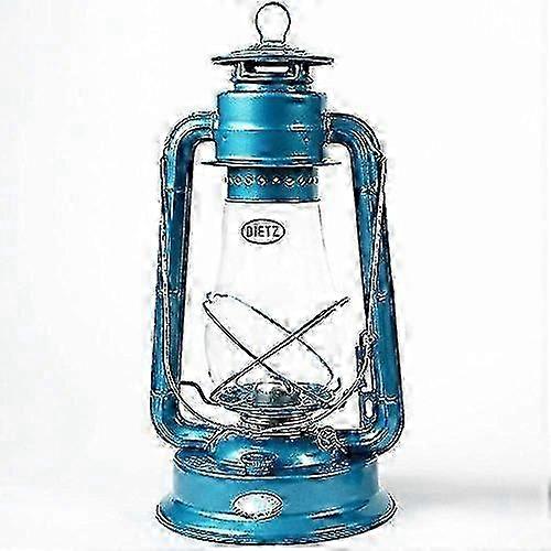80 Blizzard Hurricane Oil Lamp Burning Lantern Blue