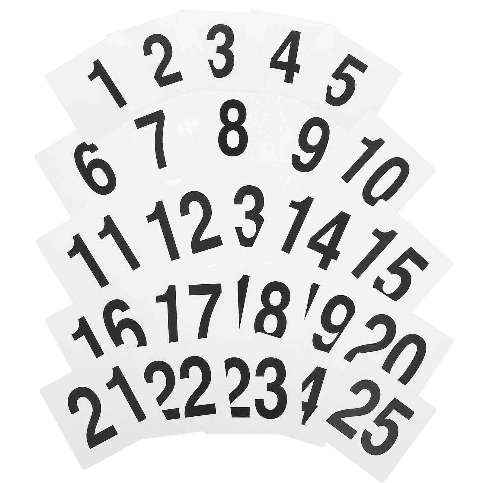 Plastic Wedding Reserved Signs Table Numbers for Restaurant 100Pcs White