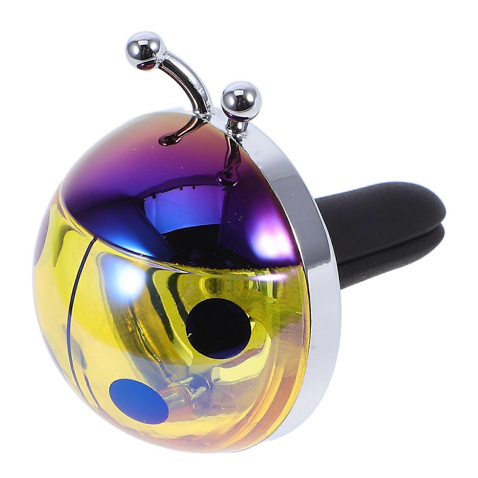 Car Aromatherapy Diffuser Ladybug Clip for Car Use Yellow Decorative Vent
