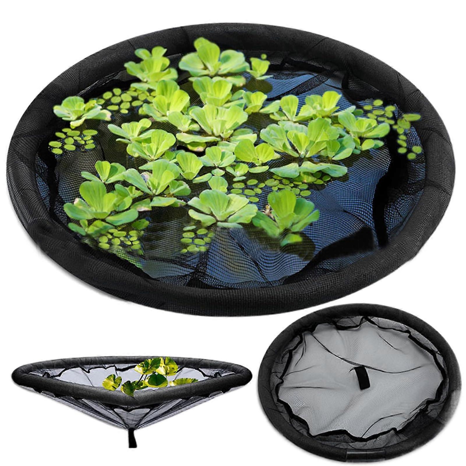 Floating Fish Barrier Pond Plant Protector with Elegant Black Ring for Aquatic Root Protection 23.62
