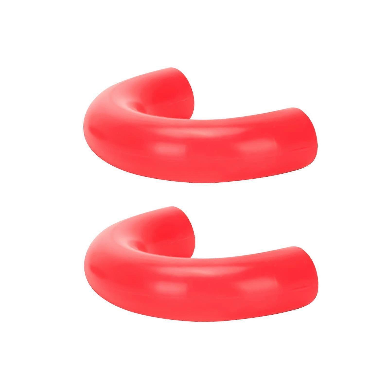 2Pcs Silicone Tow Hook Covers Red, Accurate Fit Design, Easy Tool Installation, Enhanced Car Appearance